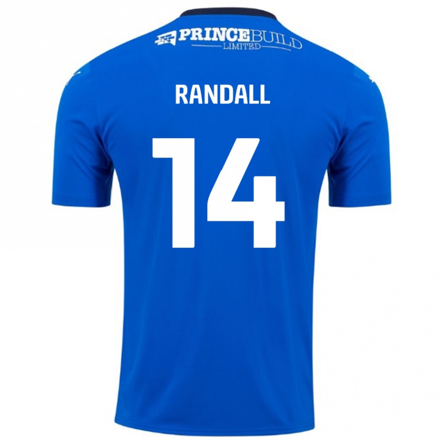 Kids Football Joel Randall #14 Blue White Home Jersey 2024/25 T-Shirt