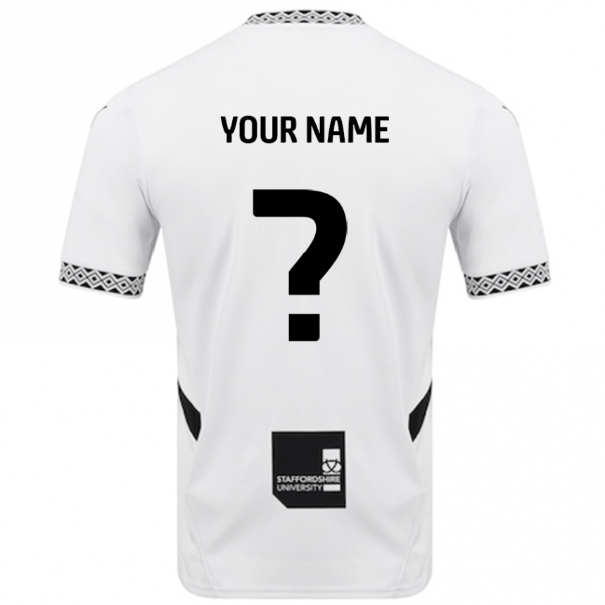 Kids Football Your Name #0 White Home Jersey 2024/25 T-Shirt