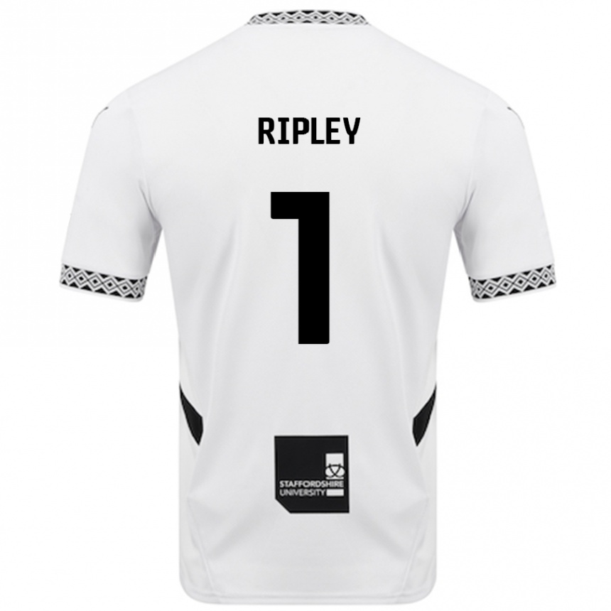 Kids Football Connor Ripley #1 White Home Jersey 2024/25 T-Shirt