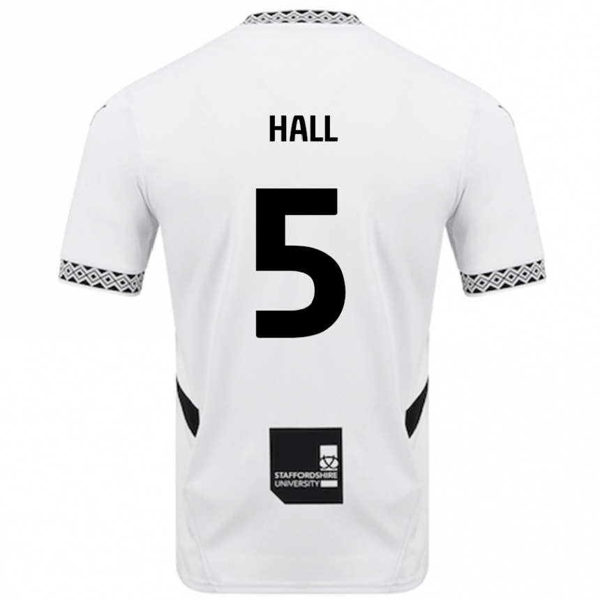 Kids Football Connor Hall #5 White Home Jersey 2024/25 T-Shirt