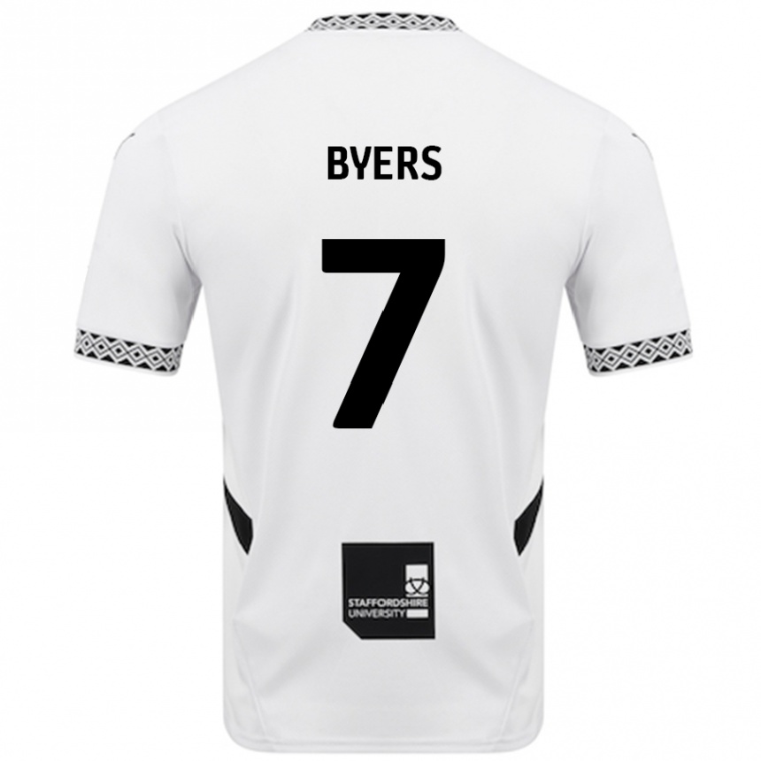 Kids Football George Byers #7 White Home Jersey 2024/25 T-Shirt