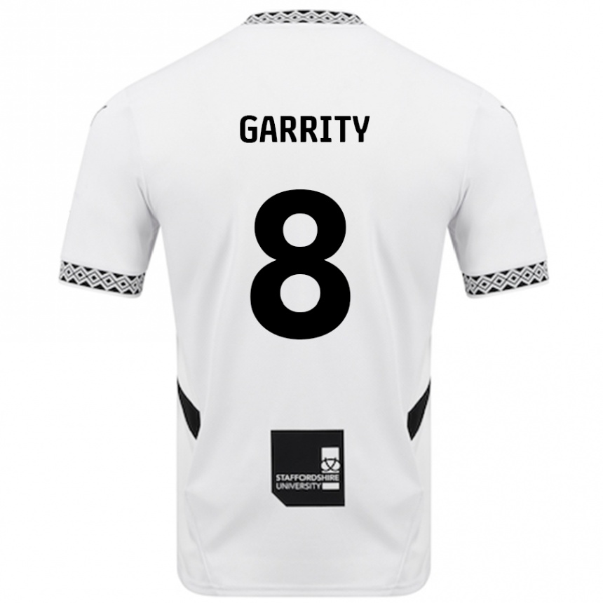 Kids Football Ben Garrity #8 White Home Jersey 2024/25 T-Shirt