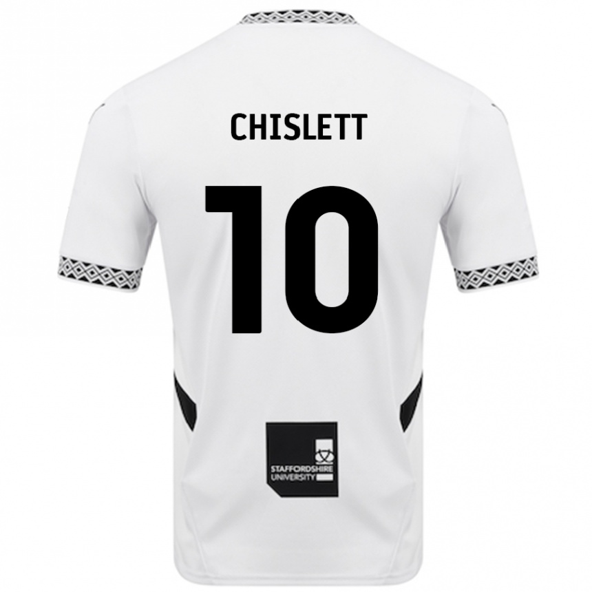 Kids Football Ethan Chislett #10 White Home Jersey 2024/25 T-Shirt