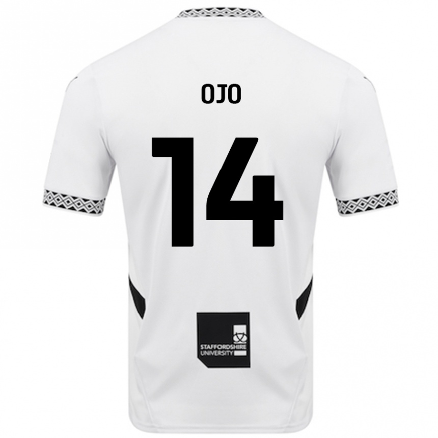 Kids Football Funso Ojo #14 White Home Jersey 2024/25 T-Shirt