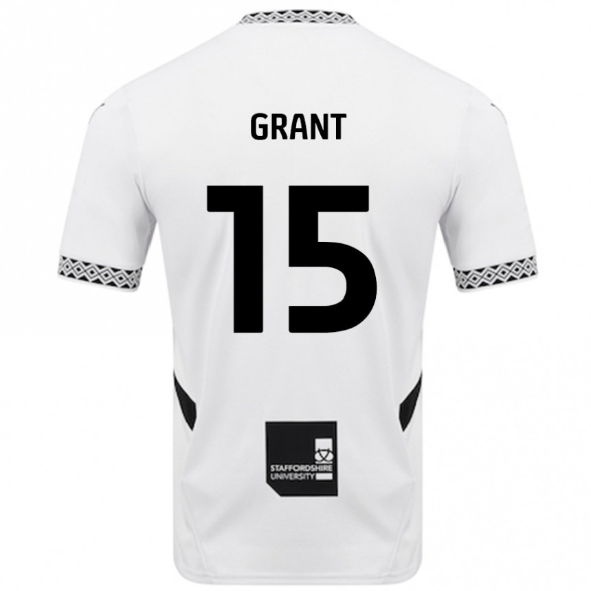 Kids Football Conor Grant #15 White Home Jersey 2024/25 T-Shirt