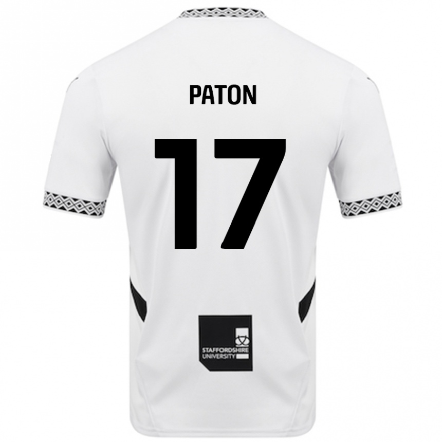 Kids Football Ruari Paton #17 White Home Jersey 2024/25 T-Shirt