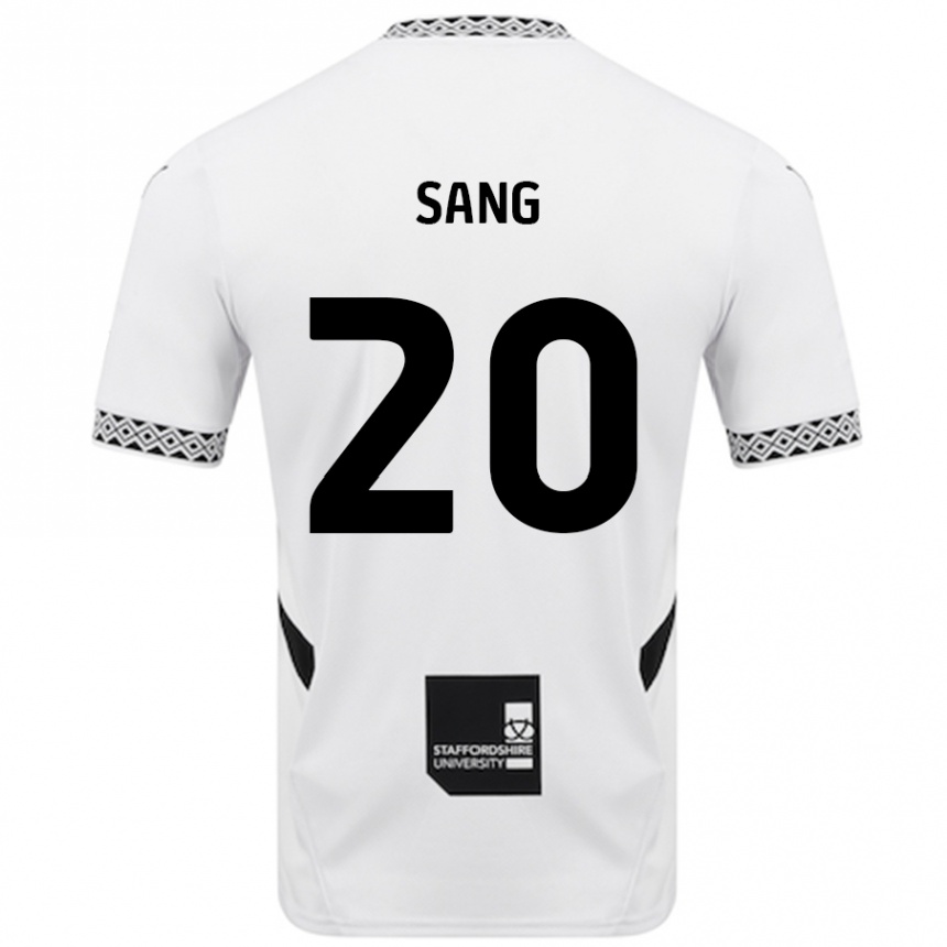 Kids Football Tom Sang #20 White Home Jersey 2024/25 T-Shirt