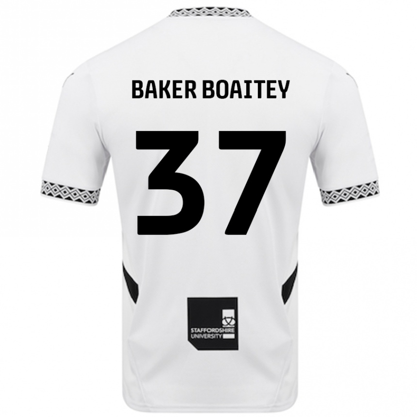 Kids Football Benicio Baker-Boaitey #37 White Home Jersey 2024/25 T-Shirt