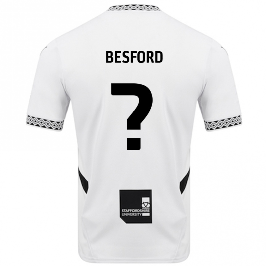 Kids Football Callum Besford #0 White Home Jersey 2024/25 T-Shirt