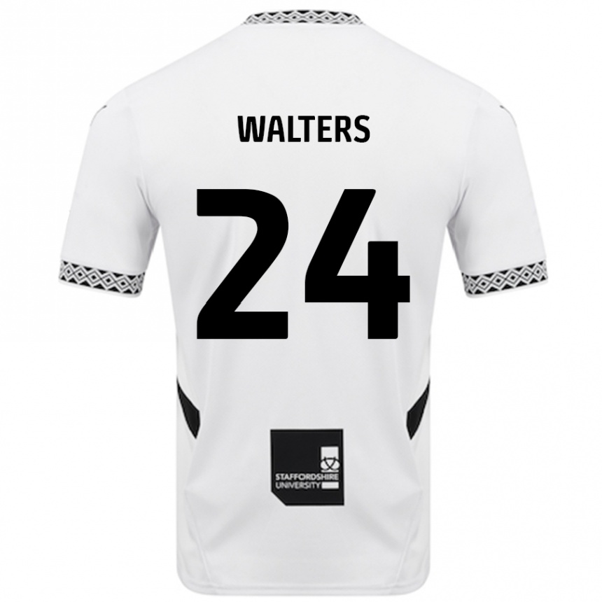 Kids Football Rhys Walters #24 White Home Jersey 2024/25 T-Shirt