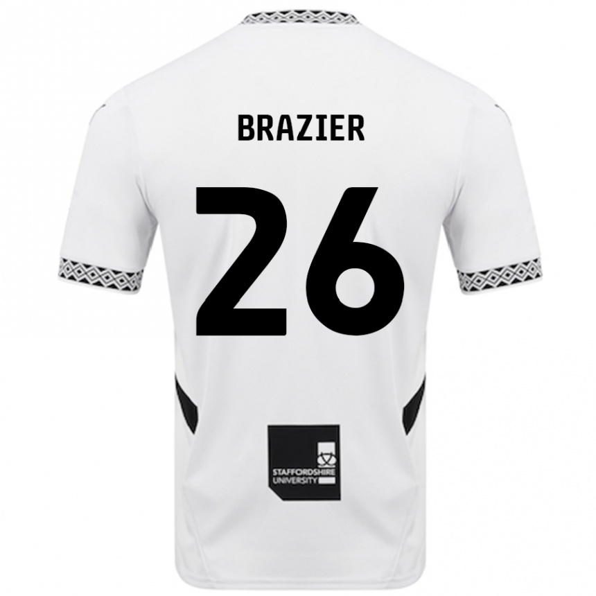 Kids Football Liam Brazier #26 White Home Jersey 2024/25 T-Shirt