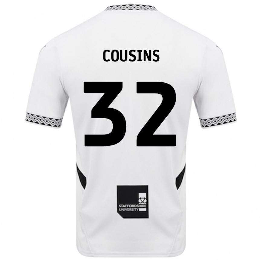 Kids Football Logan Cousins #32 White Home Jersey 2024/25 T-Shirt