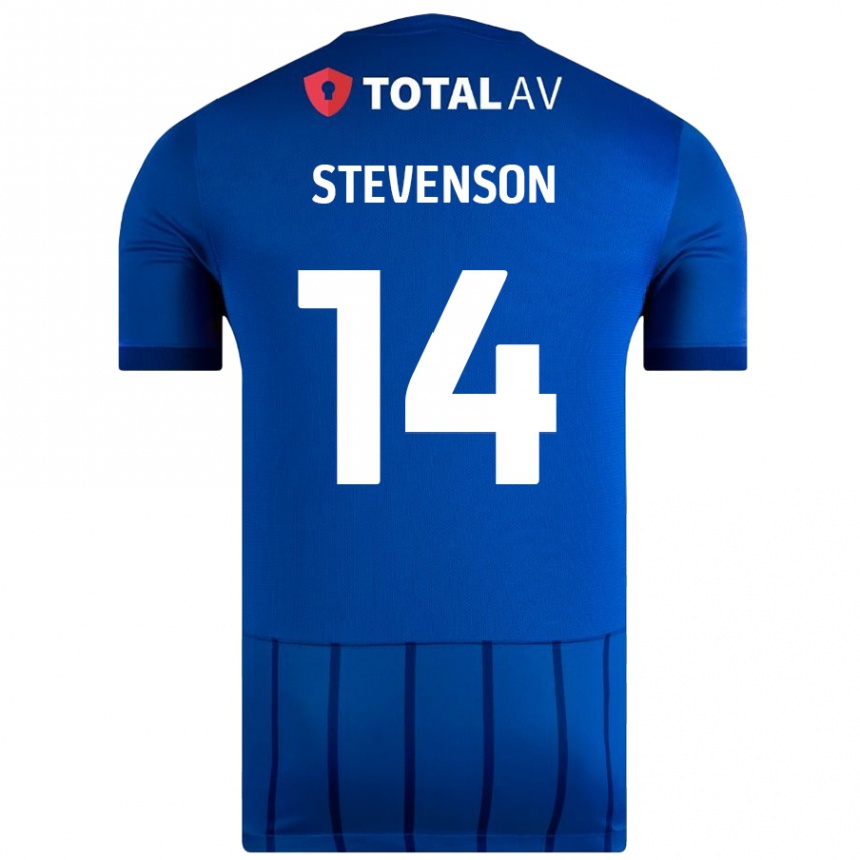 Kids Football Ben Stevenson #14 Blue Home Jersey 2024/25 T-Shirt