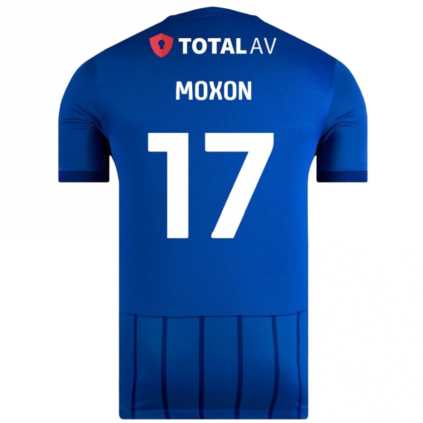 Kids Football Owen Moxon #17 Blue Home Jersey 2024/25 T-Shirt