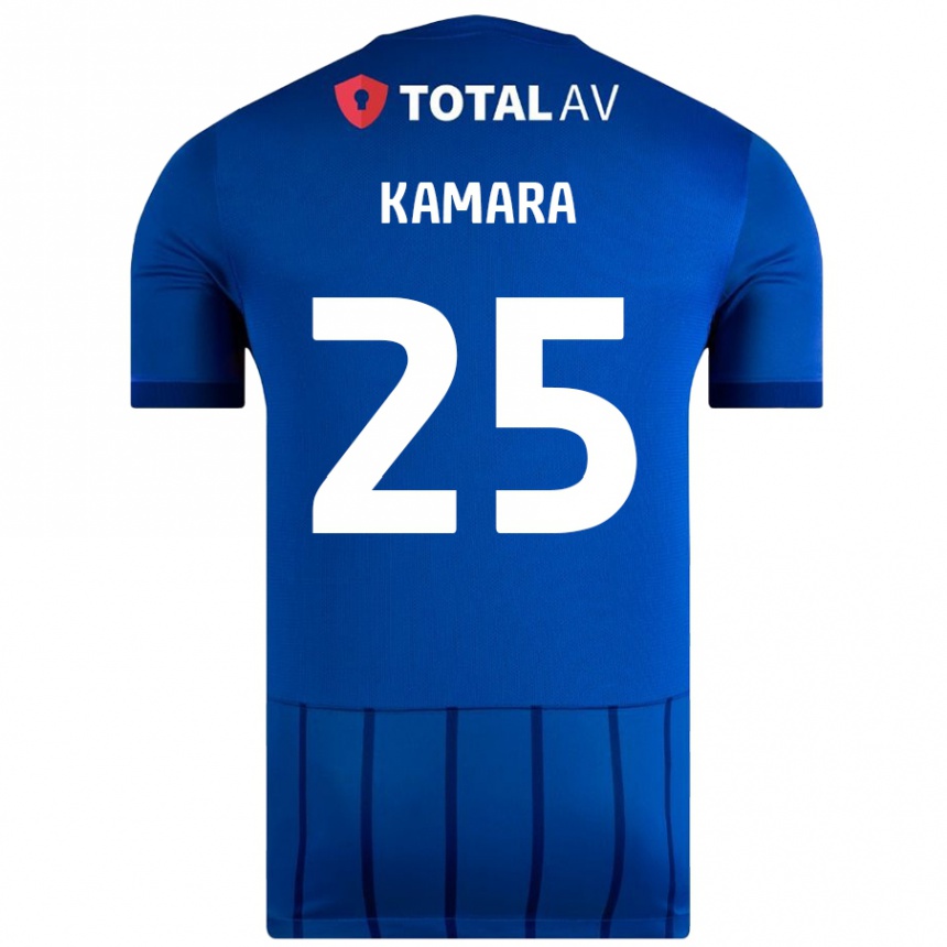 Kids Football Abdoulaye Kamara #25 Blue Home Jersey 2024/25 T-Shirt