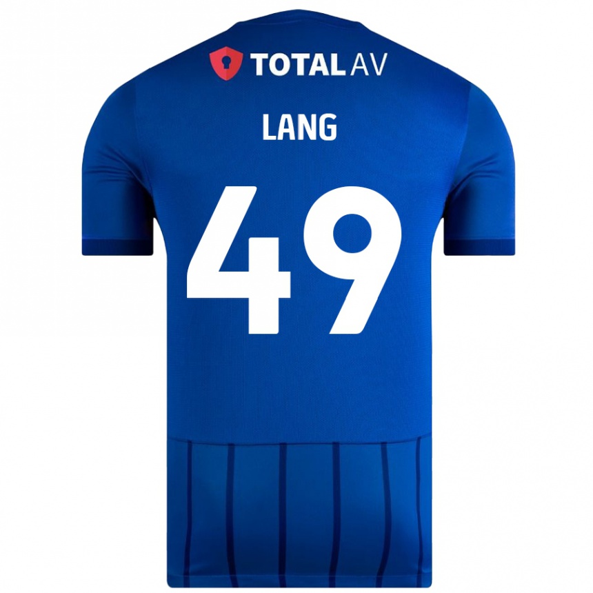 Kids Football Callum Lang #49 Blue Home Jersey 2024/25 T-Shirt