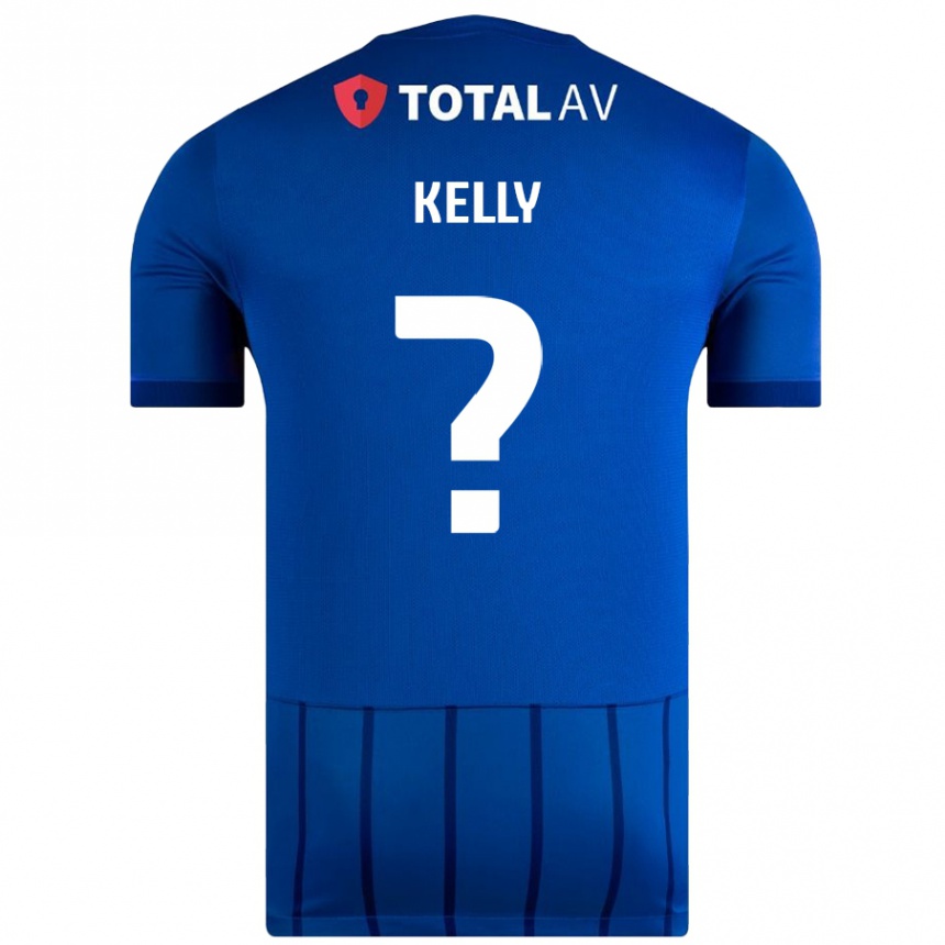 Kids Football Liam Kelly #0 Blue Home Jersey 2024/25 T-Shirt