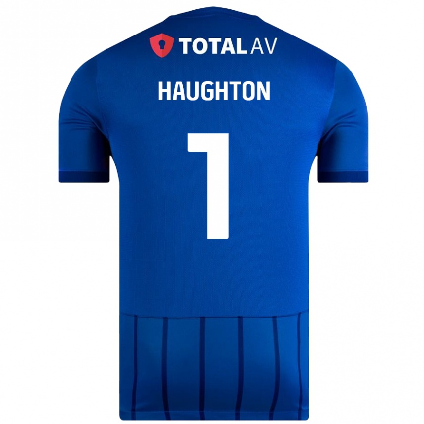 Kids Football Hannah Haughton #1 Blue Home Jersey 2024/25 T-Shirt