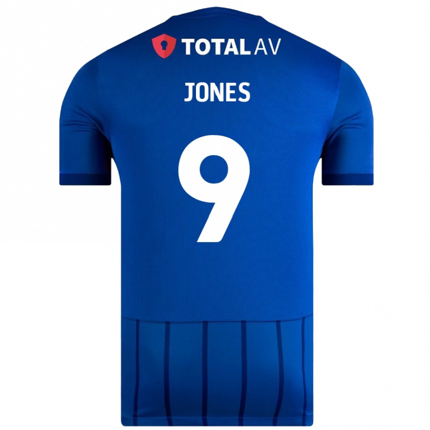 Kids Football Emma Jones #9 Blue Home Jersey 2024/25 T-Shirt