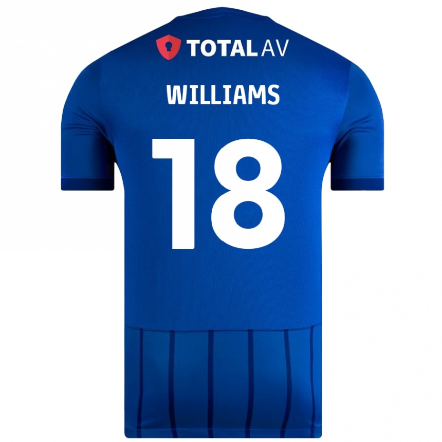 Kids Football Scarlett Williams #18 Blue Home Jersey 2024/25 T-Shirt