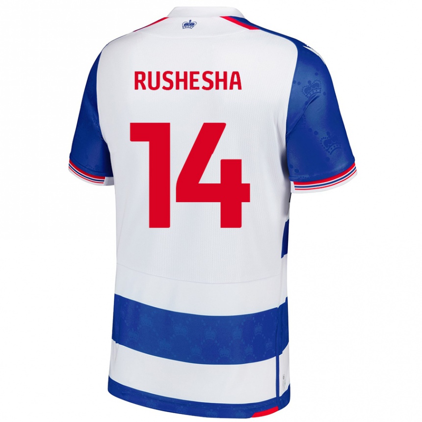 Kids Football Tivonge Rushesha #14 Blue White Home Jersey 2024/25 T-Shirt