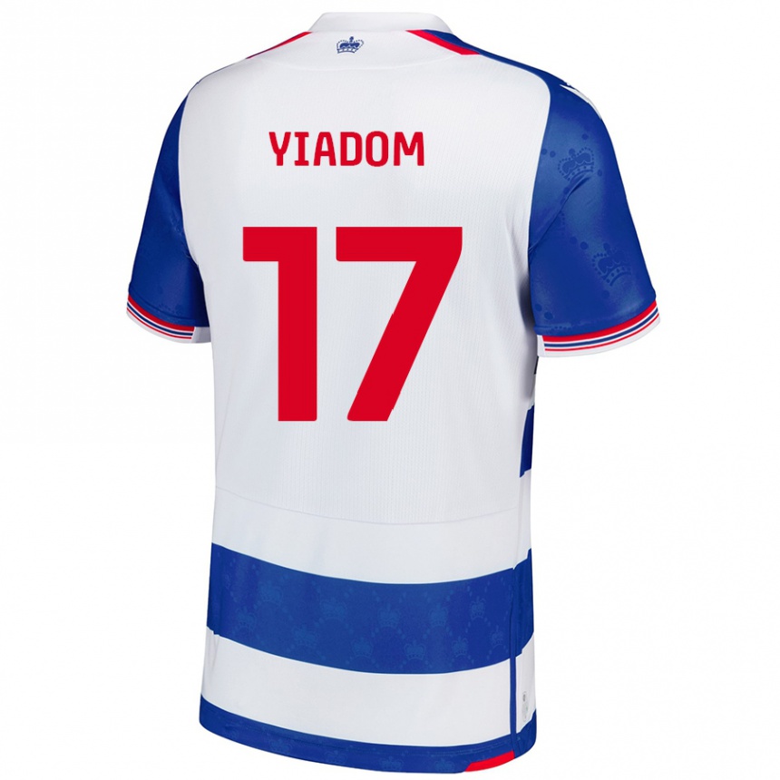 Kids Football Andy Yiadom #17 Blue White Home Jersey 2024/25 T-Shirt