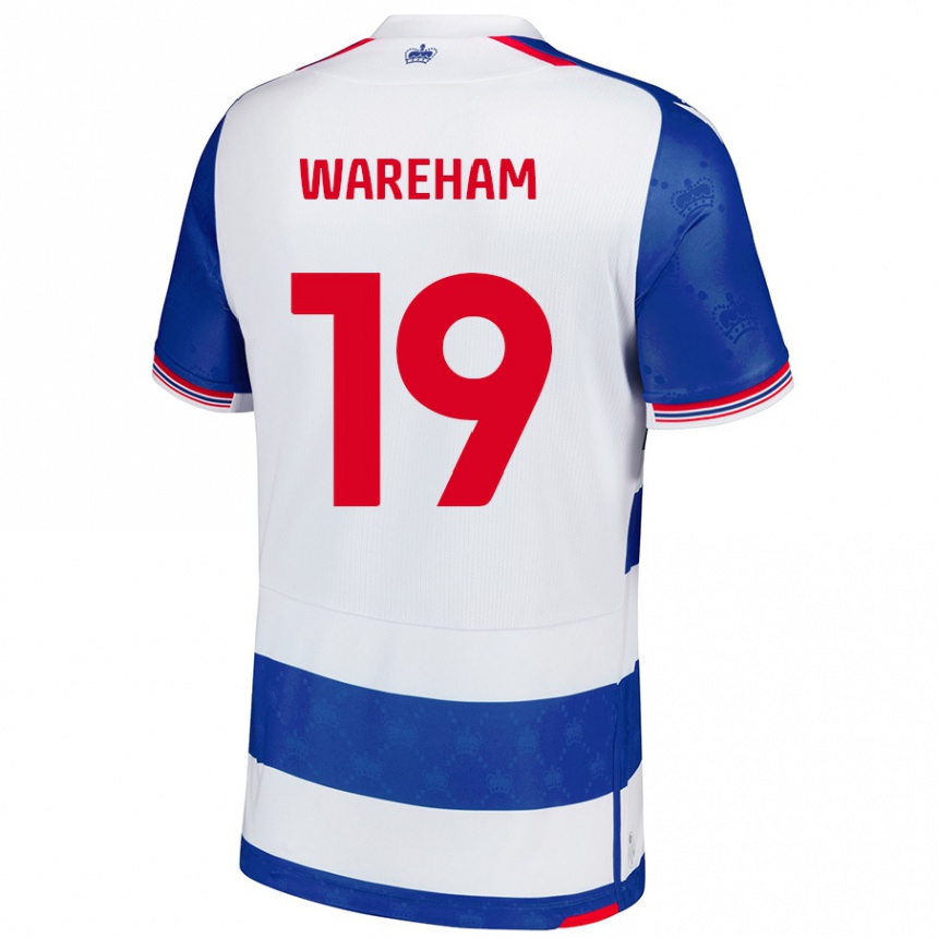 Kids Football Jayden Wareham #19 Blue White Home Jersey 2024/25 T-Shirt