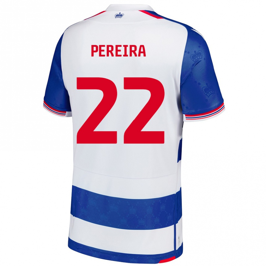 Kids Football Joel Pereira #22 Blue White Home Jersey 2024/25 T-Shirt