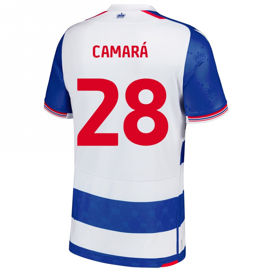 Kids Football Mamadi Camará #28 Blue White Home Jersey 2024/25 T-Shirt