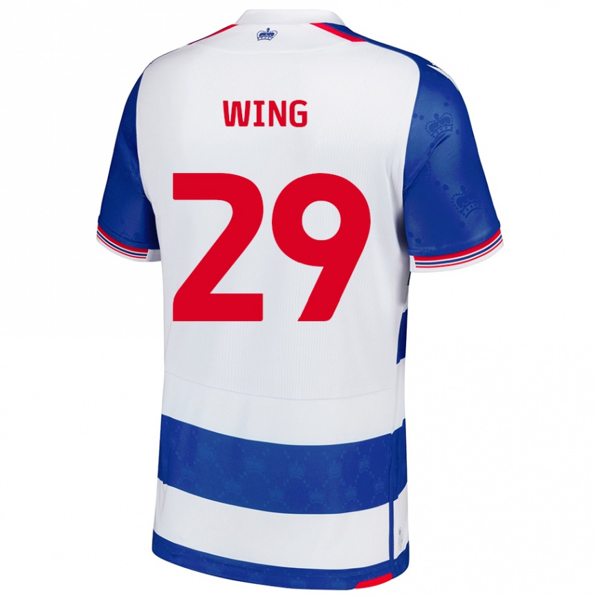 Kids Football Lewis Wing #29 Blue White Home Jersey 2024/25 T-Shirt