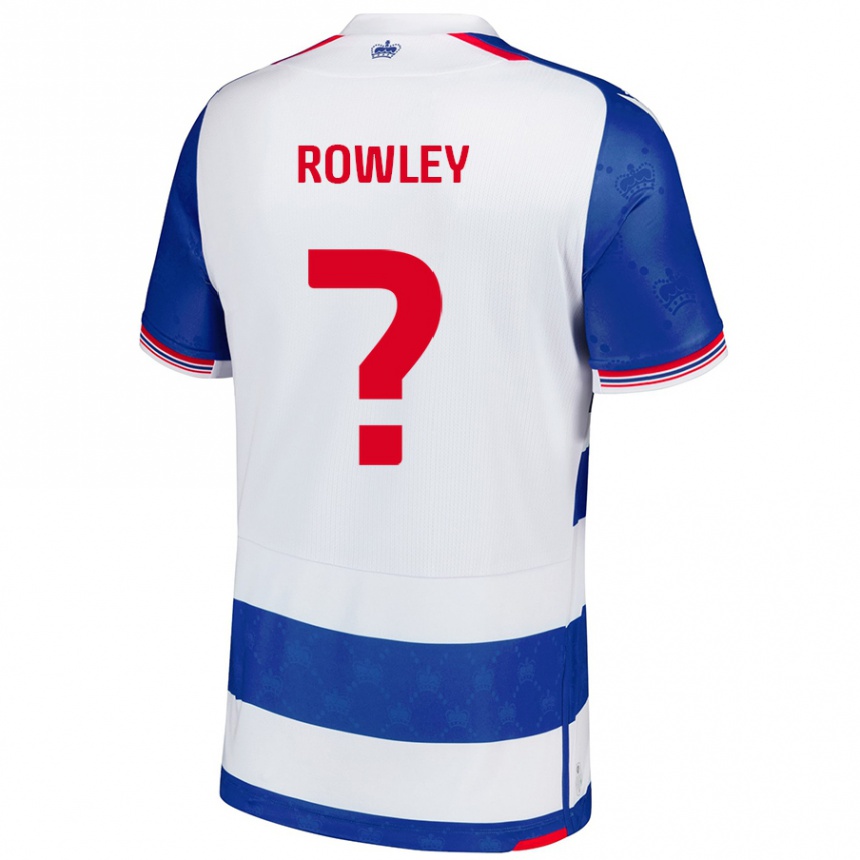 Kids Football Matt Rowley #0 Blue White Home Jersey 2024/25 T-Shirt