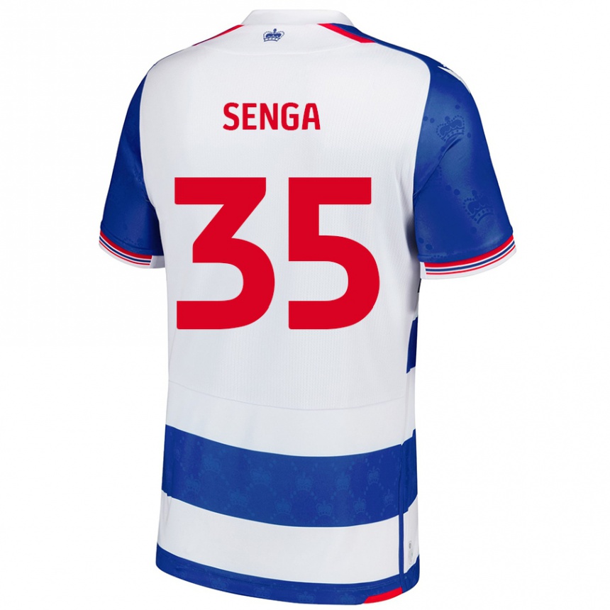 Kids Football Jack Senga #35 Blue White Home Jersey 2024/25 T-Shirt