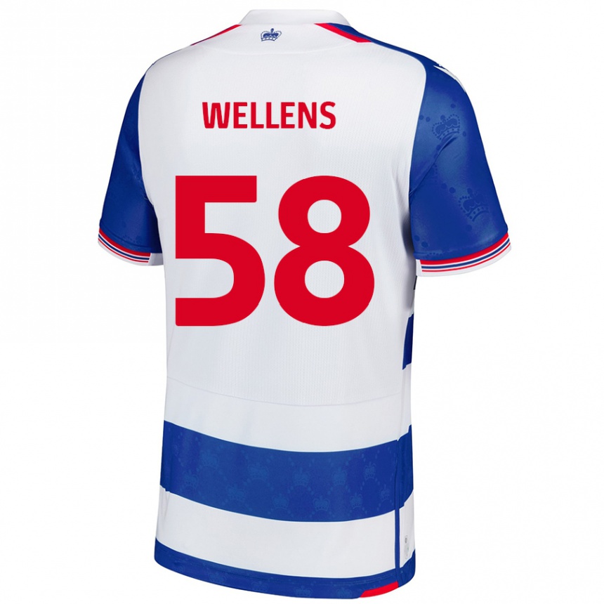 Kids Football Charlie Wellens #58 Blue White Home Jersey 2024/25 T-Shirt