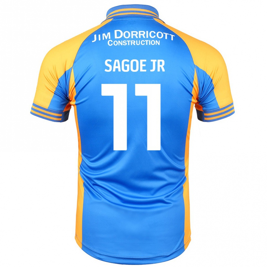 Kids Football Charles Sagoe Jr #11 Blue Amber Home Jersey 2024/25 T-Shirt