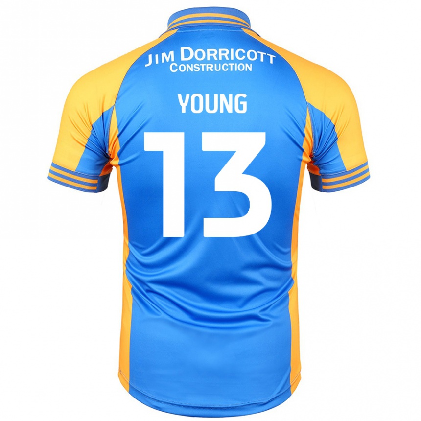 Kids Football Joe Young #13 Blue Amber Home Jersey 2024/25 T-Shirt