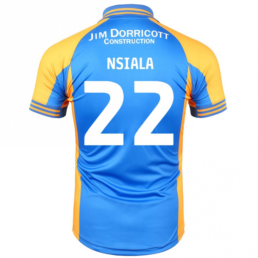 Kids Football Toto Nsiala #22 Blue Amber Home Jersey 2024/25 T-Shirt