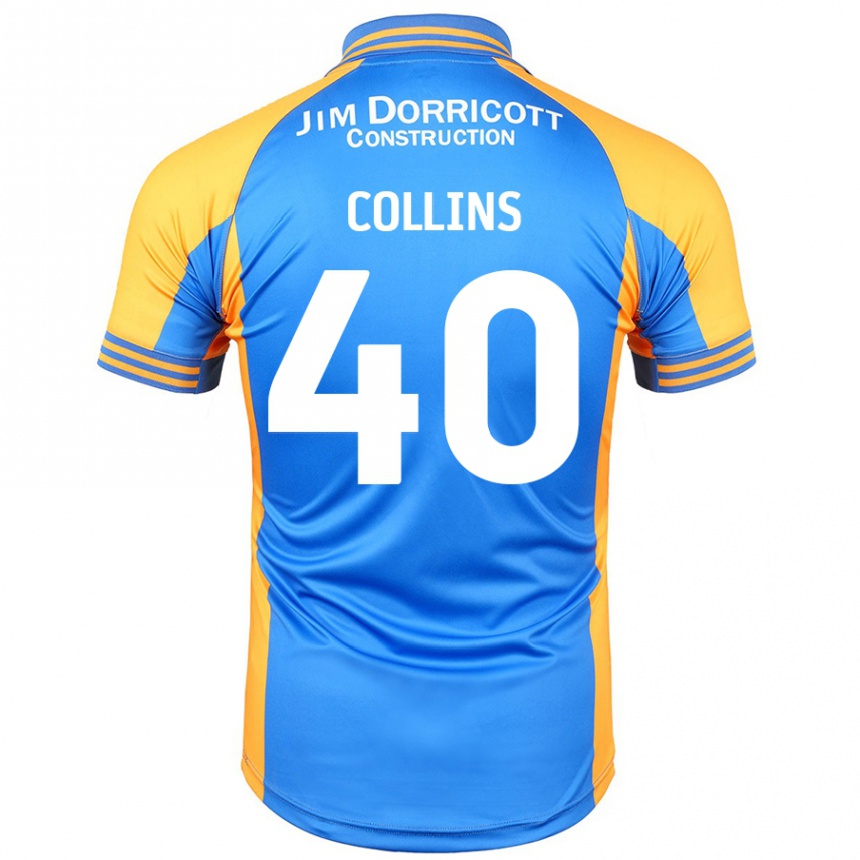 Kids Football Jude Collins #40 Blue Amber Home Jersey 2024/25 T-Shirt