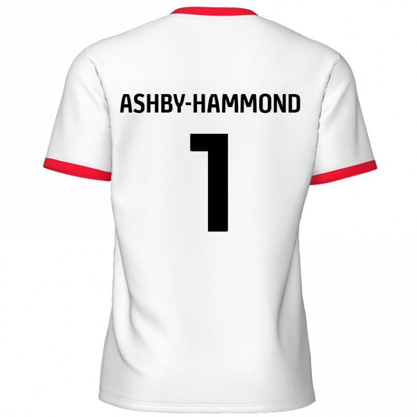 Kids Football Taye Ashby-Hammond #1 White Red Home Jersey 2024/25 T-Shirt