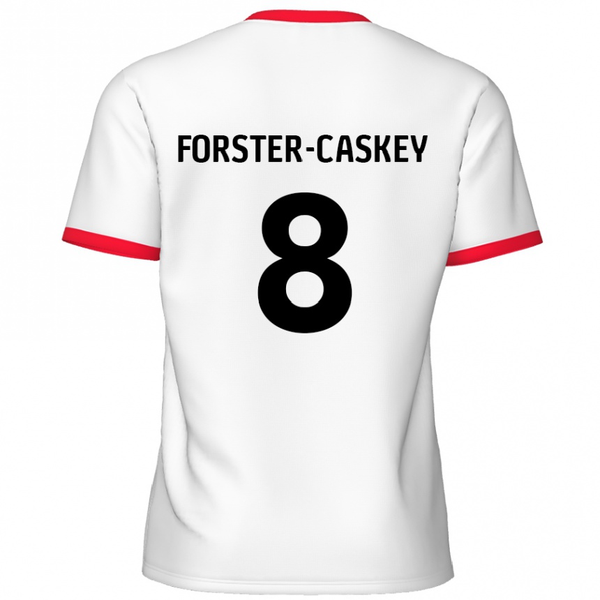 Kids Football Jake Forster-Caskey #8 White Red Home Jersey 2024/25 T-Shirt