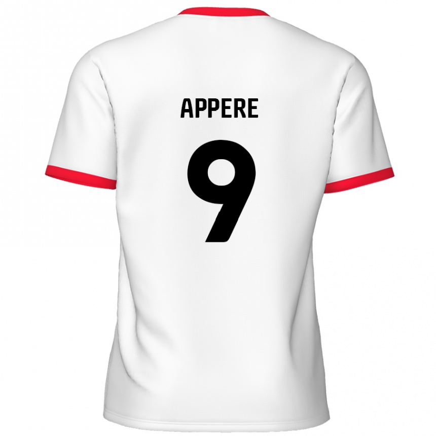 Kids Football Louis Appéré #9 White Red Home Jersey 2024/25 T-Shirt