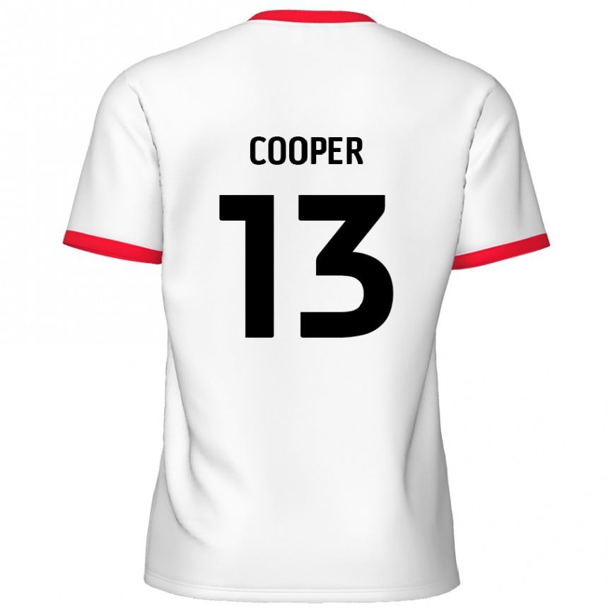 Kids Football Murphy Cooper #13 White Red Home Jersey 2024/25 T-Shirt