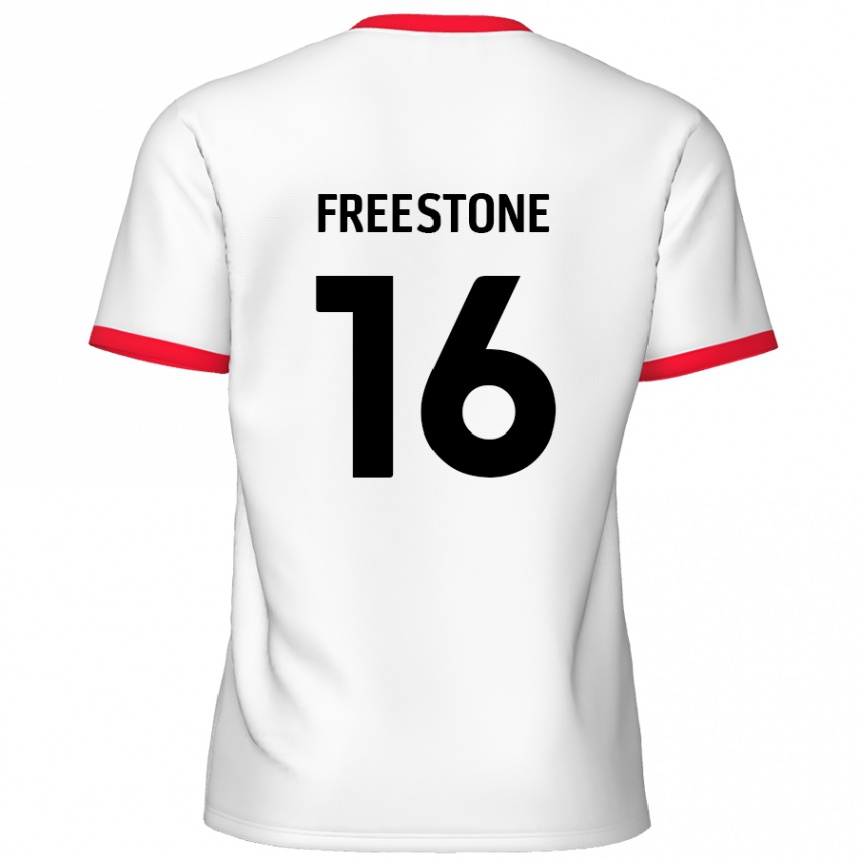 Kids Football Lewis Freestone #16 White Red Home Jersey 2024/25 T-Shirt