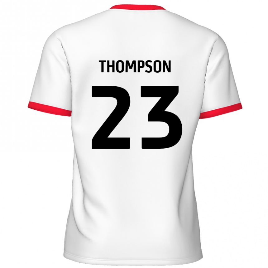 Kids Football Louis Thompson #23 White Red Home Jersey 2024/25 T-Shirt