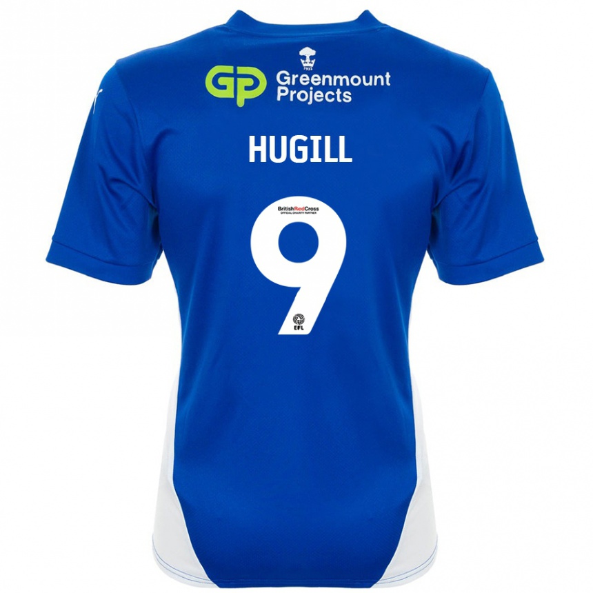 Kids Football Joe Hugill #9 Blue White Home Jersey 2024/25 T-Shirt