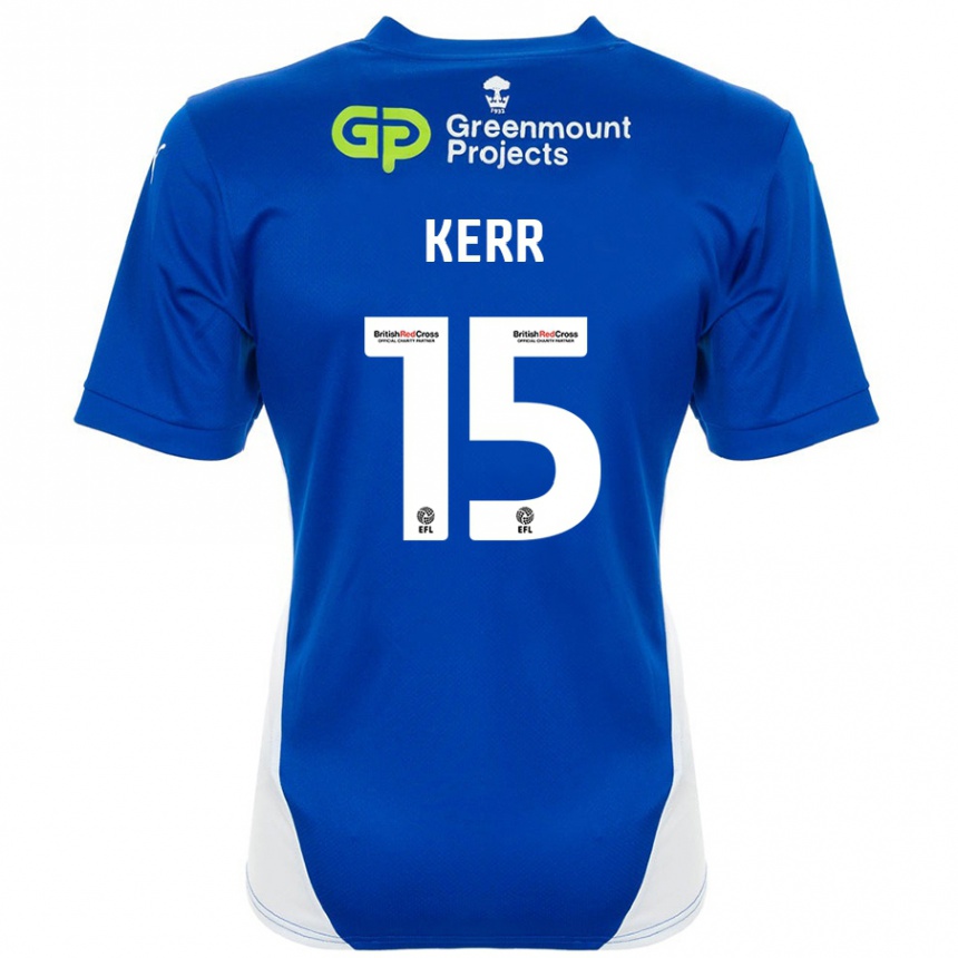 Kids Football Jason Kerr #15 Blue White Home Jersey 2024/25 T-Shirt