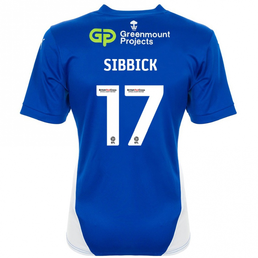 Kids Football Toby Sibbick #17 Blue White Home Jersey 2024/25 T-Shirt