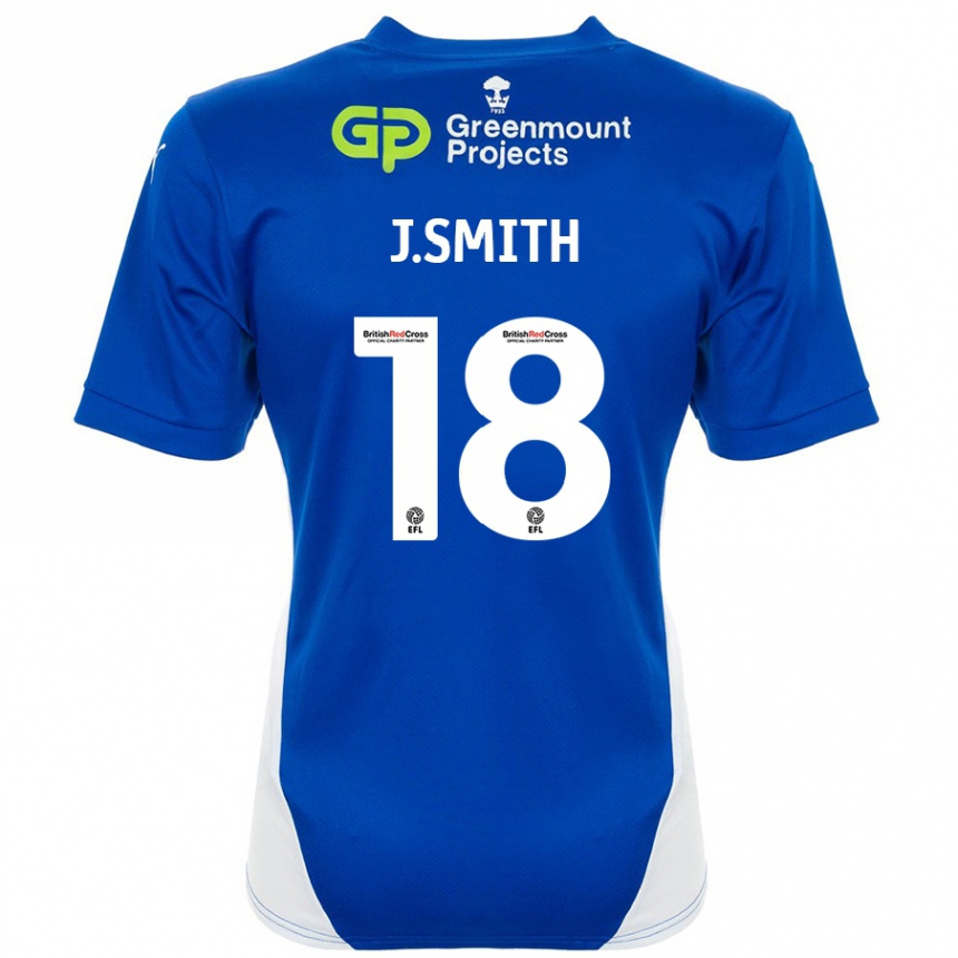 Kids Football Jonny Smith #18 Blue White Home Jersey 2024/25 T-Shirt