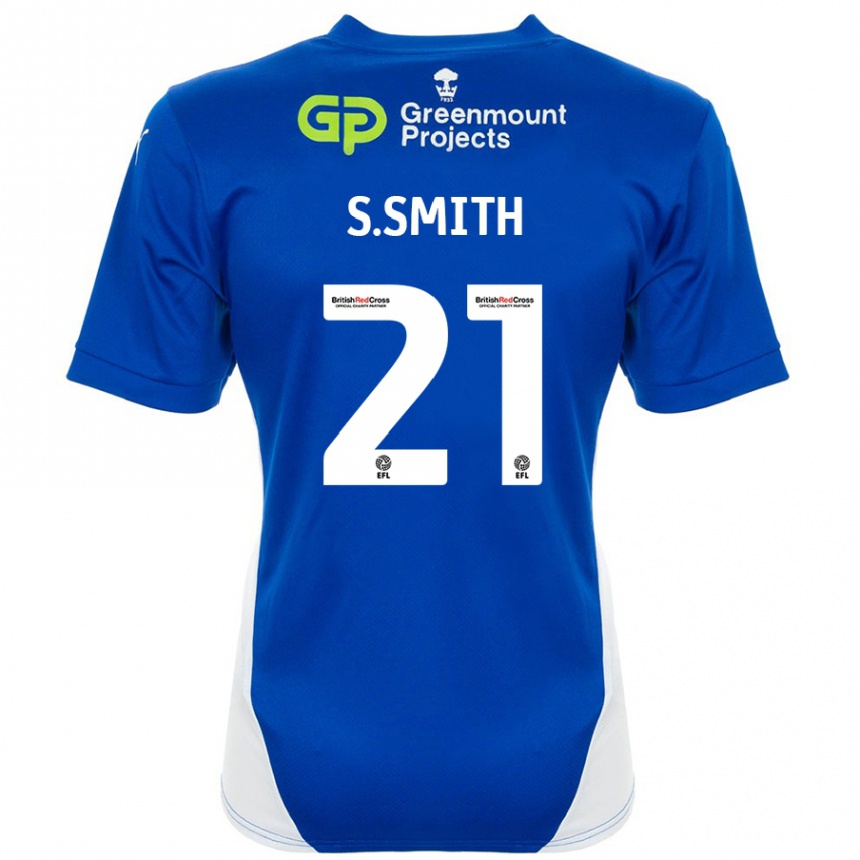 Kids Football Scott Smith #21 Blue White Home Jersey 2024/25 T-Shirt