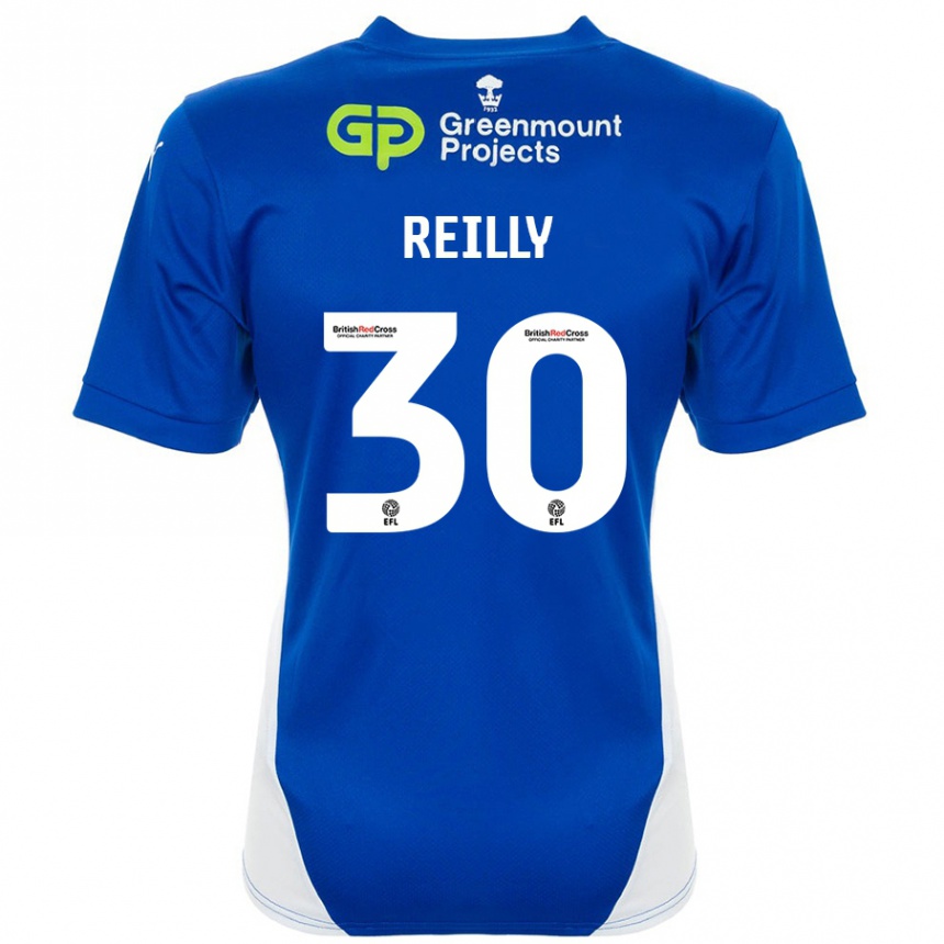 Kids Football Jack Reilly #30 Blue White Home Jersey 2024/25 T-Shirt