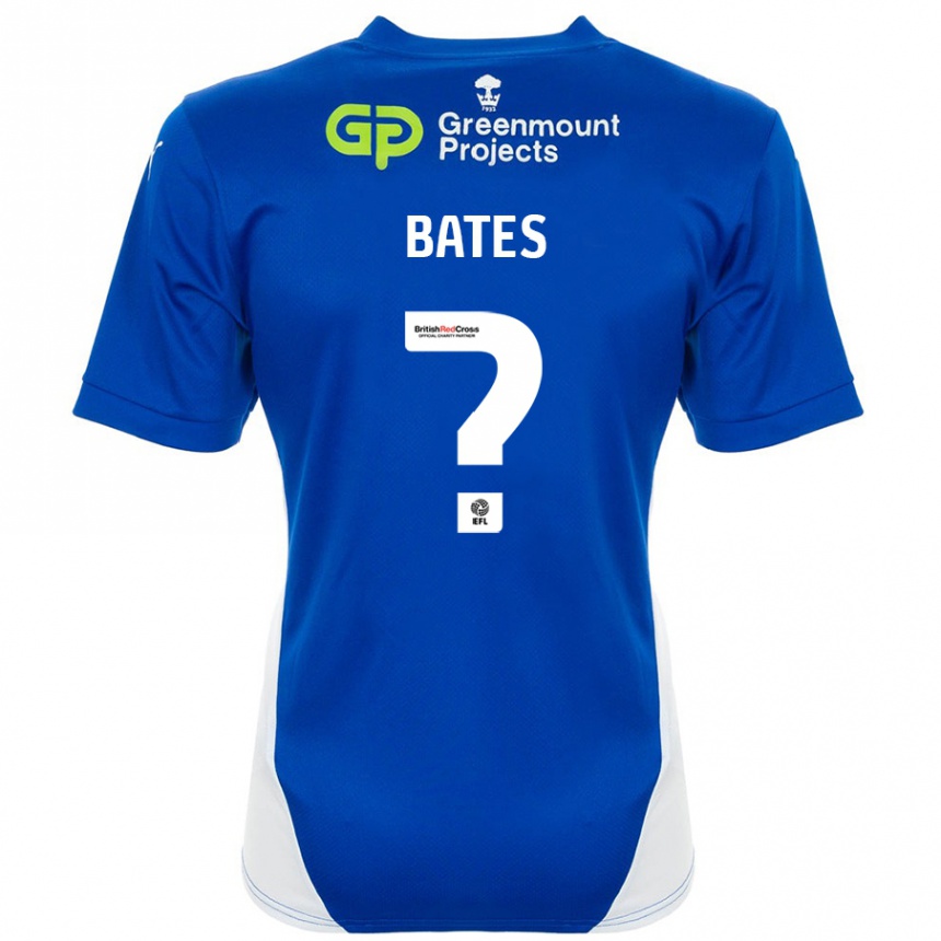 Kids Football Jack Bates #0 Blue White Home Jersey 2024/25 T-Shirt